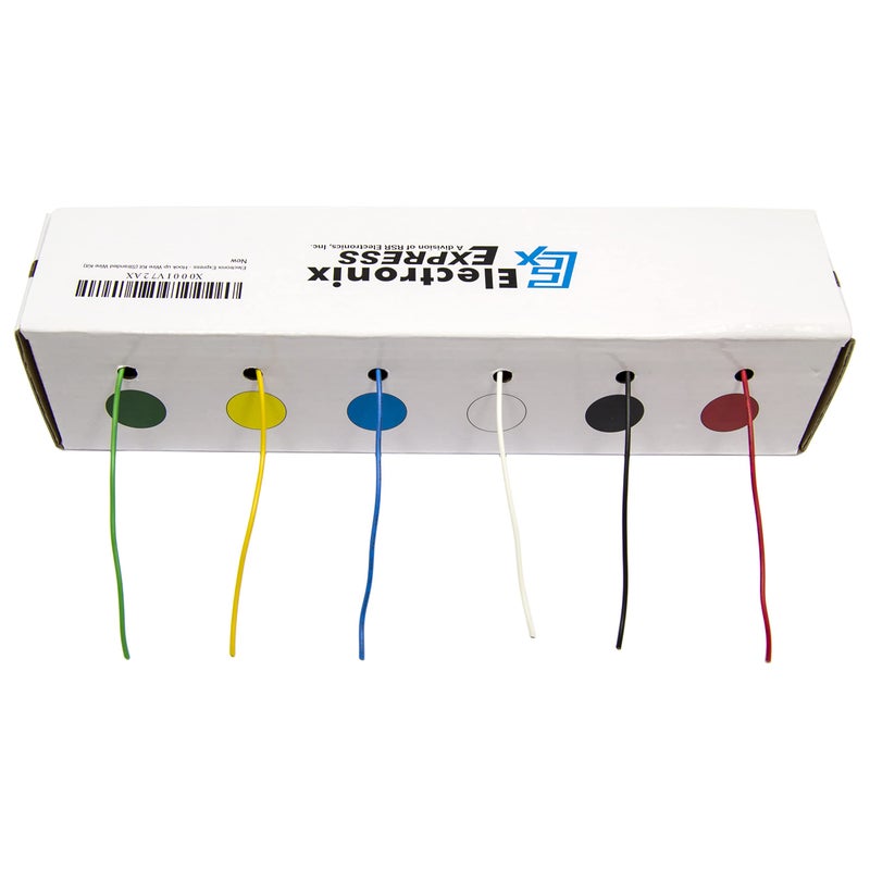 EX ELECTRONIX EXPRESS Hook Up Wire Kit (Tinned Copper) 22 Gauge (6 Different Colored 25 Foot Spools Included) - EX ELECTRONIX EXPRESS - Image 2
